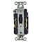 Hubbell Wiring Device-Kellems Straight Blade Receptacle, 5-15R, 15 A, 125V AC, 2 Pole, 3 Wire, Flush Mount, Grounded DR15BLKWRTR - alternate 2
